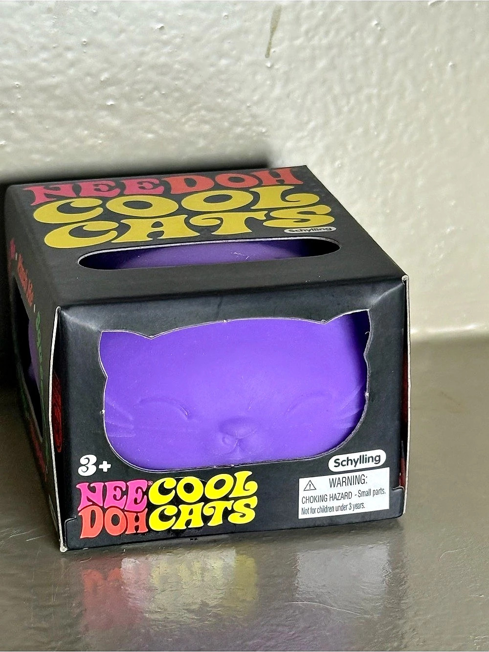 Schylling NeeDoh Cool Cats Purple Fidget Toy NWT